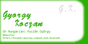 gyorgy koczan business card